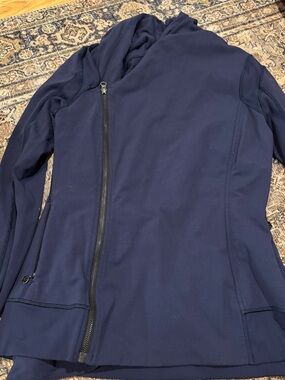 lululemon athletica Navy Asymmetrical Zip Utility Jacket